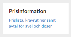Prislista, kravrutiner samt avtal för avel och doser