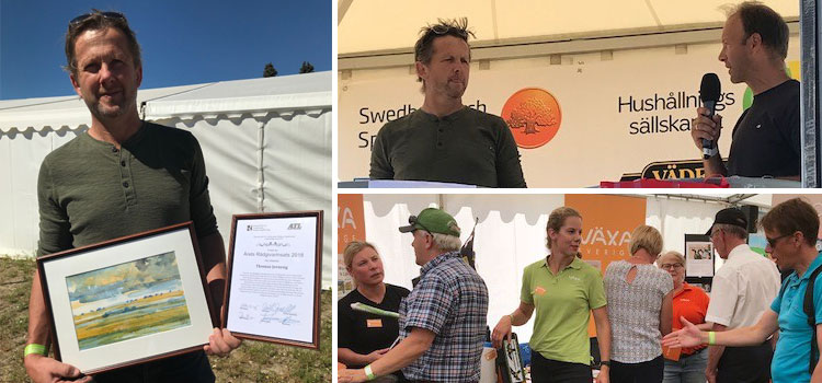 Prisutdelning och besök i montern på Brunnby Lantbrukardagar